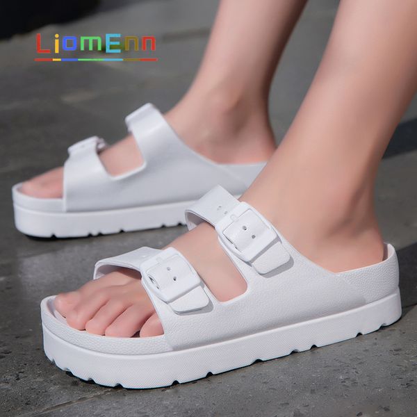 summer platform sandals women flip flops beach home slippers flat pink red black white slides 2021 eva light casual shoes female k722 
summer platform sandals women flip flops beach home slippers flat pink red black white slides 2021 eva light casual shoes female k722