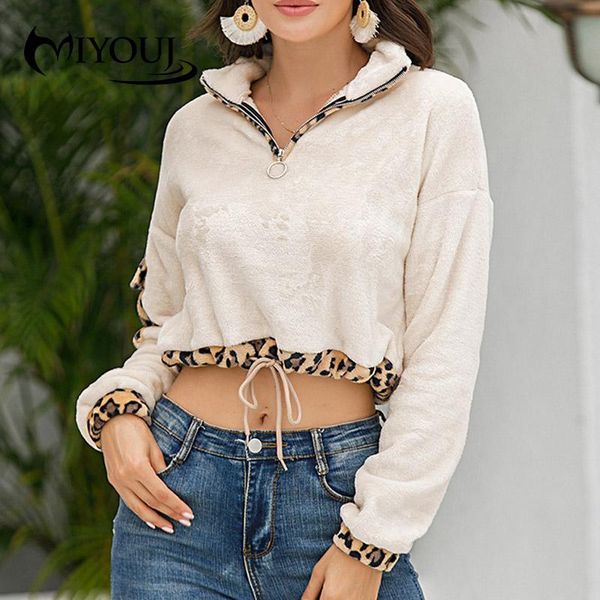 women's hoodies & sweatshirts miyouj lace up show waist stand leopard printed clothing 2021 patchwork casual sport woman, Black
women's hoodies & sweatshirts miyouj lace up show waist stand leopard printed clothing 2021 patchwork casual sport woman, Black