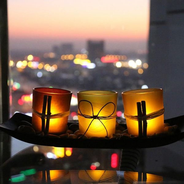 party decoration retro glass candle holder set battery used for weddings candlelight dinner valentine's day
party decoration retro glass candle holder set battery used for weddings candlelight dinner valentine's day