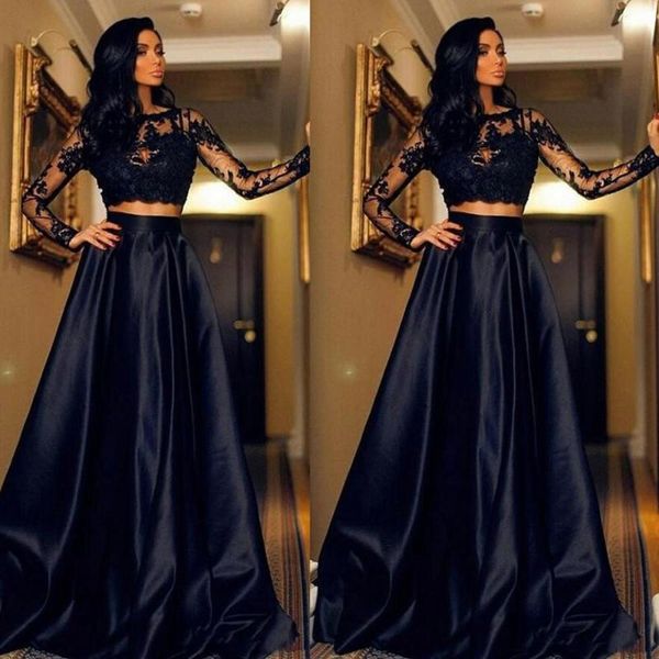 party dresses evening prom gown black two pieces satin girls pageant long sleeve custom bateau applique plus size a line, White;black
party dresses evening prom gown black two pieces satin girls pageant long sleeve custom bateau applique plus size a line, White;black