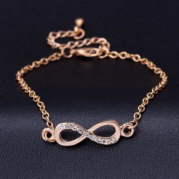 link, chain simple love infinity fine jewelry gold silver-color 8 word link bracelets for women bangle, Black
link, chain simple love infinity fine jewelry gold silver-color 8 word link bracelets for women bangle, Black