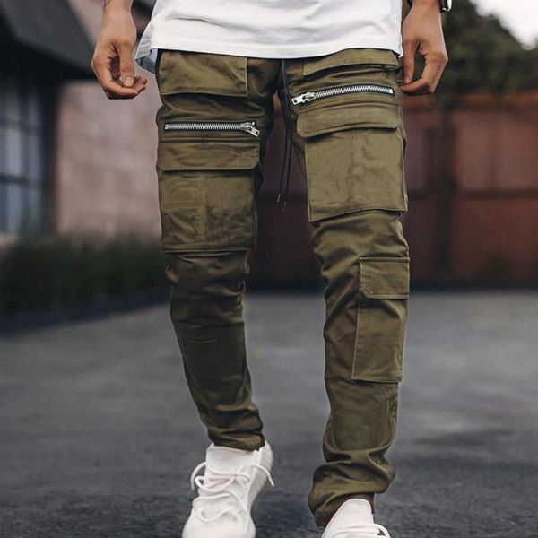 men's pants 2021 fashion men trousers multi-pocket running streetwear small feet slim tooling casual male hip hop sweatpants, Black
men's pants 2021 fashion men trousers multi-pocket running streetwear small feet slim tooling casual male hip hop sweatpants, Black