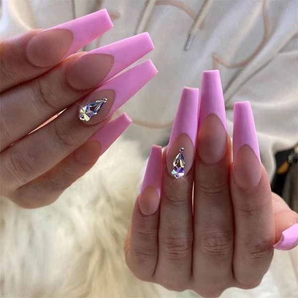 false nails 24pcs coffin pink diamond design artificial long ballerina fake with glue full cover nail tips press on, Red;gold
false nails 24pcs coffin pink diamond design artificial long ballerina fake with glue full cover nail tips press on, Red;gold