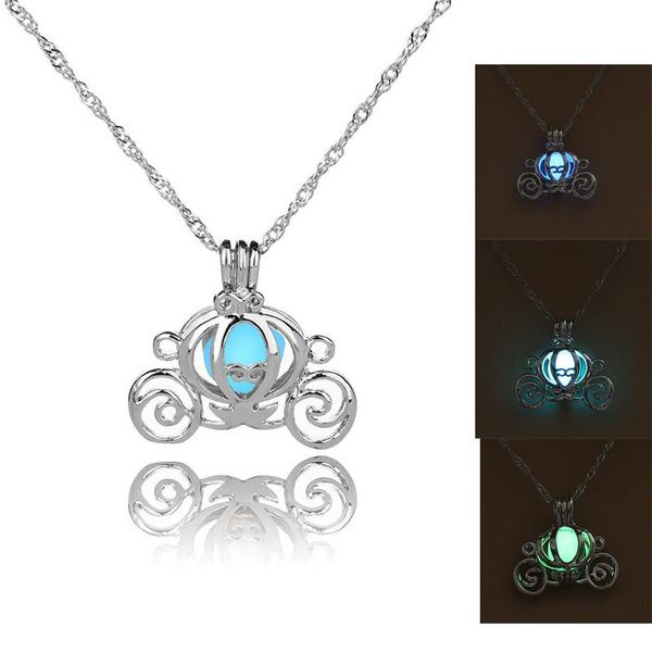 cinderella pumpkin cage pendant necklace glowing bead in the dark luminous jewelry accessories necklaces, Silver
cinderella pumpkin cage pendant necklace glowing bead in the dark luminous jewelry accessories necklaces, Silver