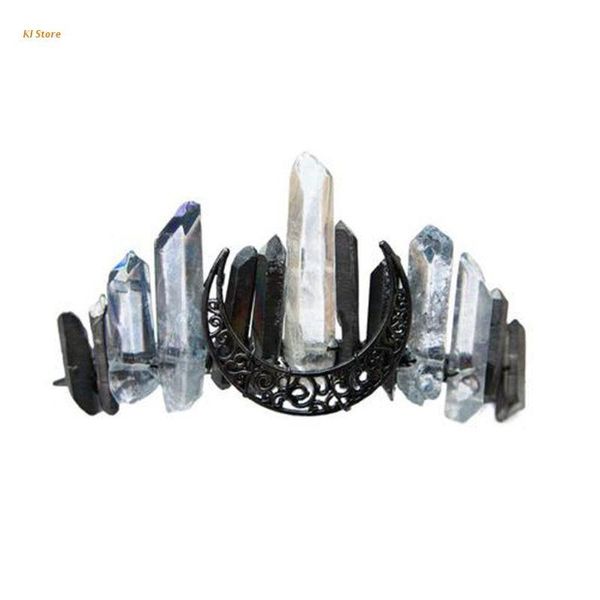 hair clips & barrettes handmade faux raw crystal headband contrast color quartz black moon bridal tiara crown halloween princess jewelry ang, Golden;silver
hair clips & barrettes handmade faux raw crystal headband contrast color quartz black moon bridal tiara crown halloween princess jewelry ang, Golden;silver