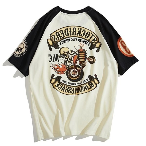 

evil heavy spirit locomotive knight raglan tide t-shirt motorcycle thunder tattoo men's and women's personalized short sleeves