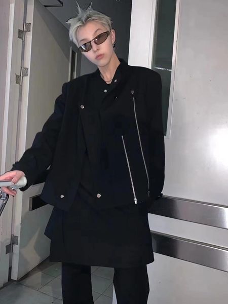 men's jackets xs-6xl men women's clothing fashion original design niche black layered jacket zip coat plus size costumes, Black;brown
men's jackets xs-6xl men women's clothing fashion original design niche black layered jacket zip coat plus size costumes, Black;brown