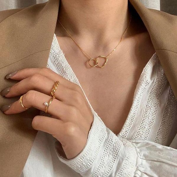 chains simple geometric double circle gold chain necklaces for women ladies minimalist clavicle necklace neck collars jewelry, Silver
chains simple geometric double circle gold chain necklaces for women ladies minimalist clavicle necklace neck collars jewelry, Silver