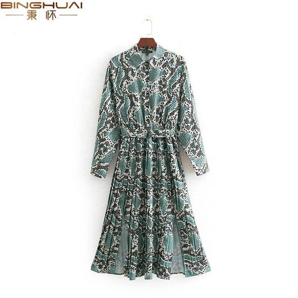 casual dresses 2021 women vintage snake skin print shirtdress bow tie sashes elastic waist pleated long sleeve vestidos, Black;gray
casual dresses 2021 women vintage snake skin print shirtdress bow tie sashes elastic waist pleated long sleeve vestidos, Black;gray