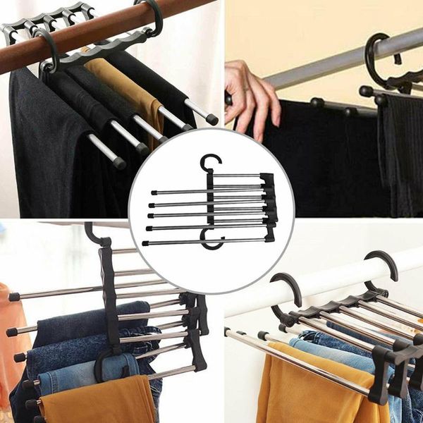 hangers & racks 5 in 1 wardrobe hanger multi-functional clothes pant stainless steel magic clothing for rackmjj
hangers & racks 5 in 1 wardrobe hanger multi-functional clothes pant stainless steel magic clothing for rackmjj