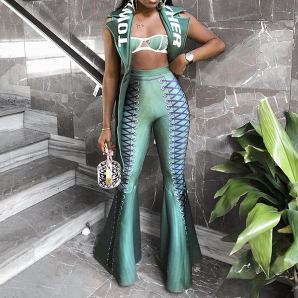 two piece dress fashion sets women green letter print sleeve long coat and flared pants causal suits plus size office outfits 2xl, White
two piece dress fashion sets women green letter print sleeve long coat and flared pants causal suits plus size office outfits 2xl, White