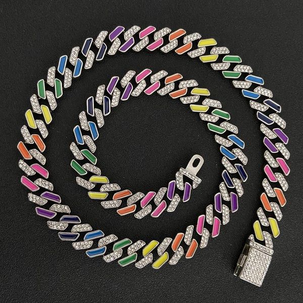 chains iced out hop rainbow colorful neon cuban link chain necklace bracelet for man women bling rhinestone rapper jewelry gifts, Silver
chains iced out hop rainbow colorful neon cuban link chain necklace bracelet for man women bling rhinestone rapper jewelry gifts, Silver