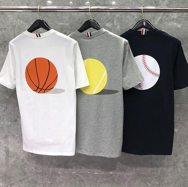 t shirt fashion tb thom brand t-shirt men short casual clothing solid ball print pattern summer o-neck cotton shirts ins, White;black
t shirt fashion tb thom brand t-shirt men short casual clothing solid ball print pattern summer o-neck cotton shirts ins, White;black