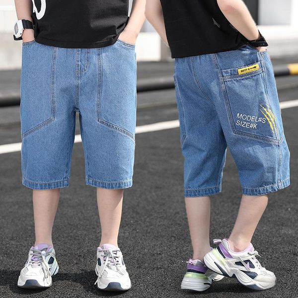 jeans boys summer 2021 big boy casual pants fashionable children's five-point shorts tide, Blue
jeans boys summer 2021 big boy casual pants fashionable children's five-point shorts tide, Blue