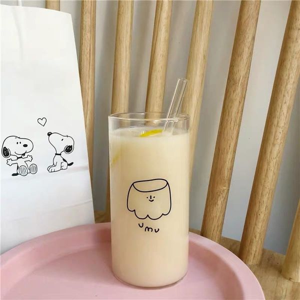 wine glasses cute glass cup with straw creative transparent water student milk heat resistant nordic style breakfast juice
wine glasses cute glass cup with straw creative transparent water student milk heat resistant nordic style breakfast juice