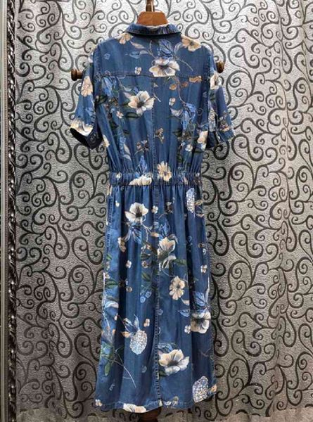 dress denim summer fashion ladies v-neck elegant floral print chest pocket drawstring deco blue jeans dress, Black;gray
dress denim summer fashion ladies v-neck elegant floral print chest pocket drawstring deco blue jeans dress, Black;gray