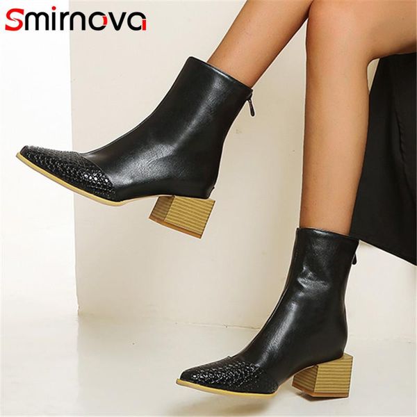 boots smirnova 2021 autumn winter women stone pattern thick heel shoes comfortable fashion ankle for woman, Black
boots smirnova 2021 autumn winter women stone pattern thick heel shoes comfortable fashion ankle for woman, Black