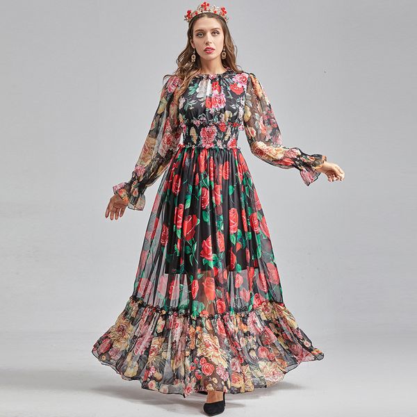 dress prairie chic floral impression vacation dresses chiffon spring girls bathrobe party, Black;gray
dress prairie chic floral impression vacation dresses chiffon spring girls bathrobe party, Black;gray