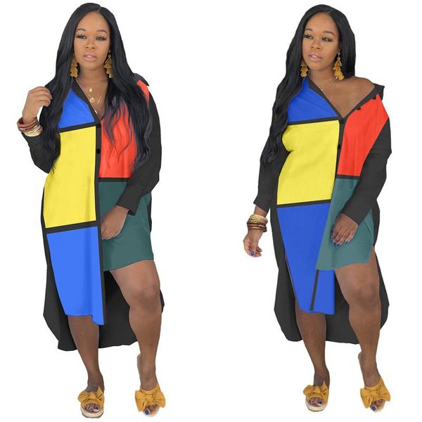 casual dresses women shirt dress patchwork color office irregular midi street vestidos de mujer wholesale dropshpping, Black;gray
casual dresses women shirt dress patchwork color office irregular midi street vestidos de mujer wholesale dropshpping, Black;gray