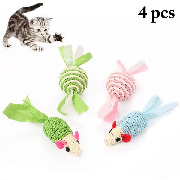 cat toys 4pcs mini cute toy set color paper rope ball creative mouse shape teething for pet training
cat toys 4pcs mini cute toy set color paper rope ball creative mouse shape teething for pet training