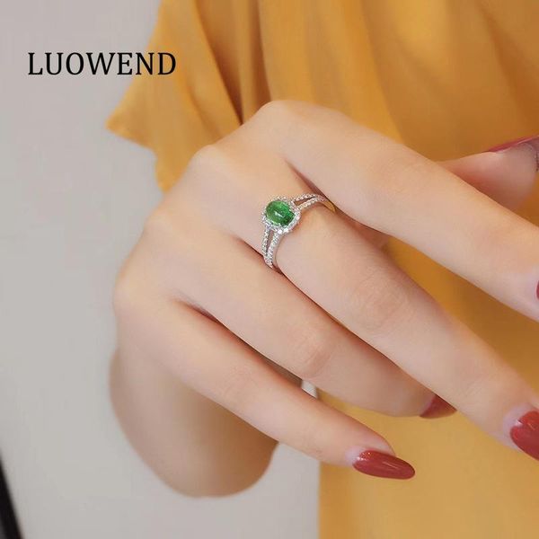 cluster rings luowend 18k white gold (au750) emerald ring trendy elegant for women wedding eternity luxury, Golden;silver
cluster rings luowend 18k white gold (au750) emerald ring trendy elegant for women wedding eternity luxury, Golden;silver
