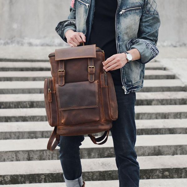 backpack dhl men vintage genuine leather large capacity 15.6'' laptravel bag cow weekender
backpack dhl men vintage genuine leather large capacity 15.6'' laptravel bag cow weekender
