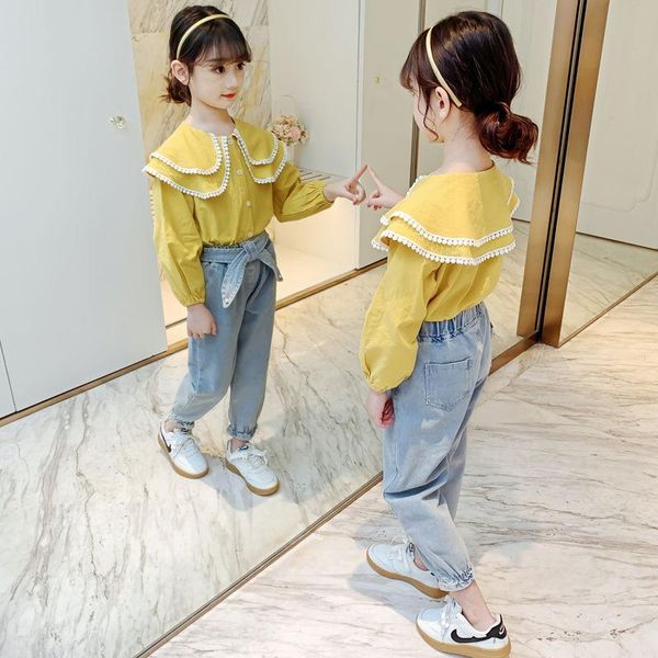 summer fashion long sleeves clothing baby girls blouse shirt + jeans 2 pcs/set children costume for casual suit q29 sets, White
summer fashion long sleeves clothing baby girls blouse shirt + jeans 2 pcs/set children costume for casual suit q29 sets, White