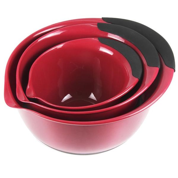 bowls mixing bowls, slip resistant bottom, includes 5 qt, 3 and 1.5 quart nested bowl, piece set
bowls mixing bowls, slip resistant bottom, includes 5 qt, 3 and 1.5 quart nested bowl, piece set