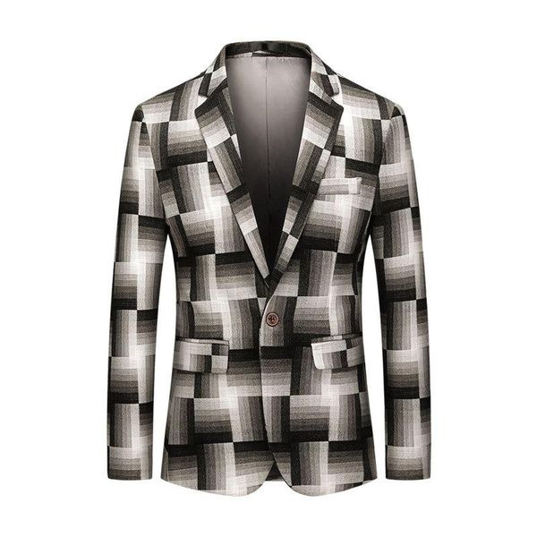 men's suits & blazers clothing v-neck polyester plaid contrast color, White;black 
men's suits & blazers clothing v-neck polyester plaid contrast color, White;black