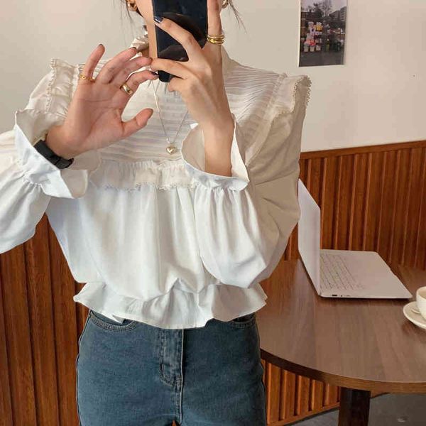 blouses women solid chic retro patchwork sweet gentle french long sleeves elegance blouse female shirts, White
blouses women solid chic retro patchwork sweet gentle french long sleeves elegance blouse female shirts, White