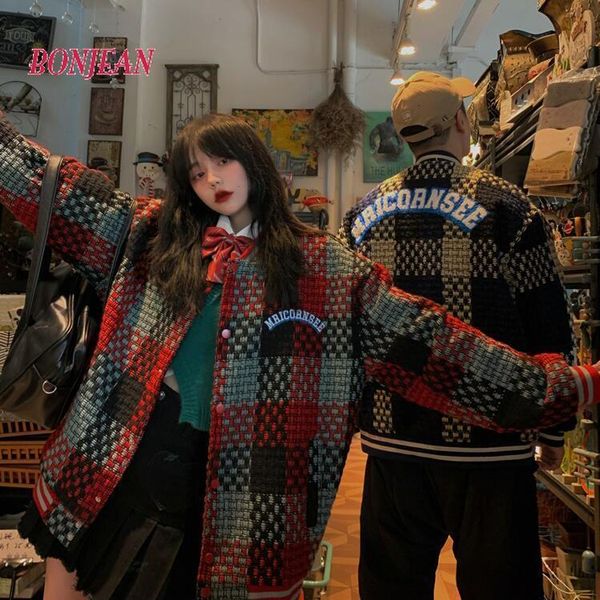 women's jackets 2021 autumn plaid jacket women overshirt loose checkered woman female long sleeve winter coat shirt for, Black;brown
women's jackets 2021 autumn plaid jacket women overshirt loose checkered woman female long sleeve winter coat shirt for, Black;brown