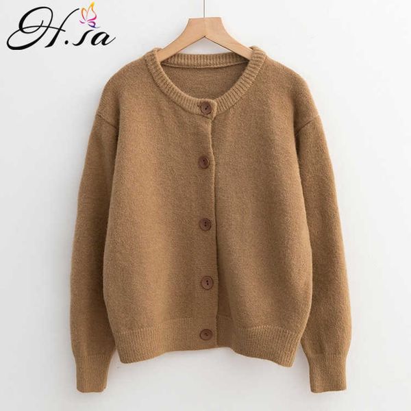 h.sa spring knitted female cardigan loose streetwear solid sweater coat cute o neck knitted cardigan women knitted jacket 210716, White;black
h.sa spring knitted female cardigan loose streetwear solid sweater coat cute o neck knitted cardigan women knitted jacket 210716, White;black