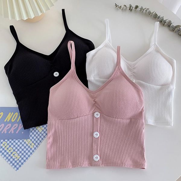 women knitted tank solid color v neck strap vest fashion girls crop with removable padded camisole camisoles & tanks, Black;white
women knitted tank solid color v neck strap vest fashion girls crop with removable padded camisole camisoles & tanks, Black;white