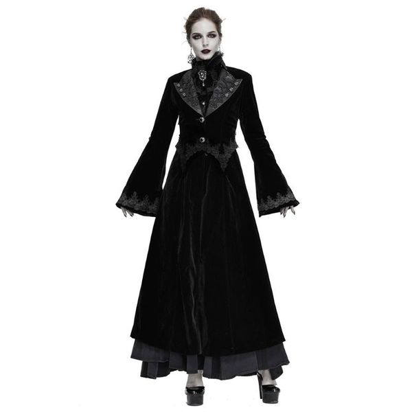women's wool & blends windbreaker outwear button closure extra long coat female jacket cosplay gothic women thick warm coats, Black
women's wool & blends windbreaker outwear button closure extra long coat female jacket cosplay gothic women thick warm coats, Black