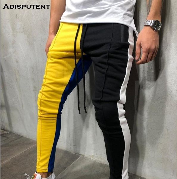 men's pants adisputent elastic waist drawstring fashion contrast color casual jogging tracksuit sweatpants slim trousers, Black
men's pants adisputent elastic waist drawstring fashion contrast color casual jogging tracksuit sweatpants slim trousers, Black