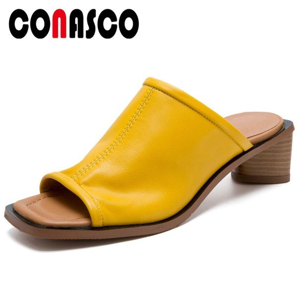 sandals conasco concise fashion casual women sheepskin summer slippers pleated square toe thick heel comfortable shoes woman, Black
sandals conasco concise fashion casual women sheepskin summer slippers pleated square toe thick heel comfortable shoes woman, Black