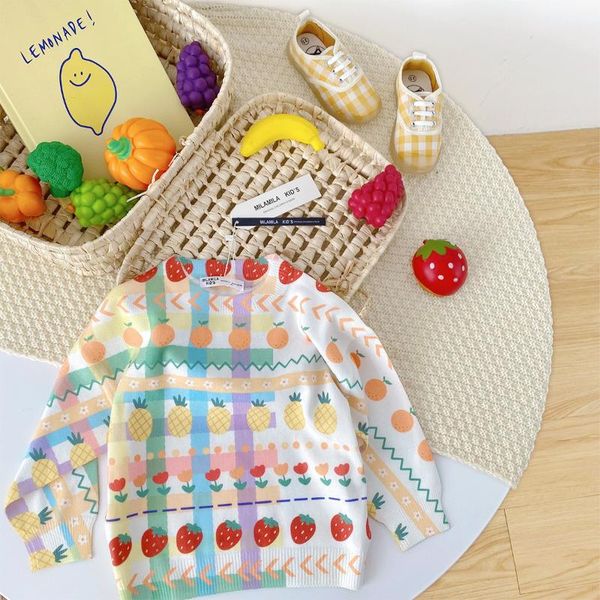 pullover girls' lovely fruit sweater in autumn and winter baby girl clothes, Blue
pullover girls' lovely fruit sweater in autumn and winter baby girl clothes, Blue
