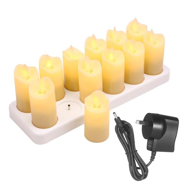 12pcs rechargeable flameless candles realistic warm yellow led cordless electric candle lights with flickering flame
12pcs rechargeable flameless candles realistic warm yellow led cordless electric candle lights with flickering flame