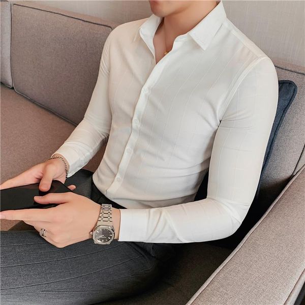 men's casual shirts plus size 4xl- autumn embroidery collar long sleeve plaid men clothing simple slim fit business chemise homme, White;black
men's casual shirts plus size 4xl- autumn embroidery collar long sleeve plaid men clothing simple slim fit business chemise homme, White;black