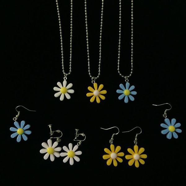 earrings & necklace simple and sweet daisy for women colorful plastic jewelry set female girls party accessories, Silver
earrings & necklace simple and sweet daisy for women colorful plastic jewelry set female girls party accessories, Silver