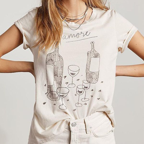 women stylish print t shirt 2021 short sleeve o neck tees ladies summer streetwear chic camisetas ldzz6473 women's t-shirt, White
women stylish print t shirt 2021 short sleeve o neck tees ladies summer streetwear chic camisetas ldzz6473 women's t-shirt, White