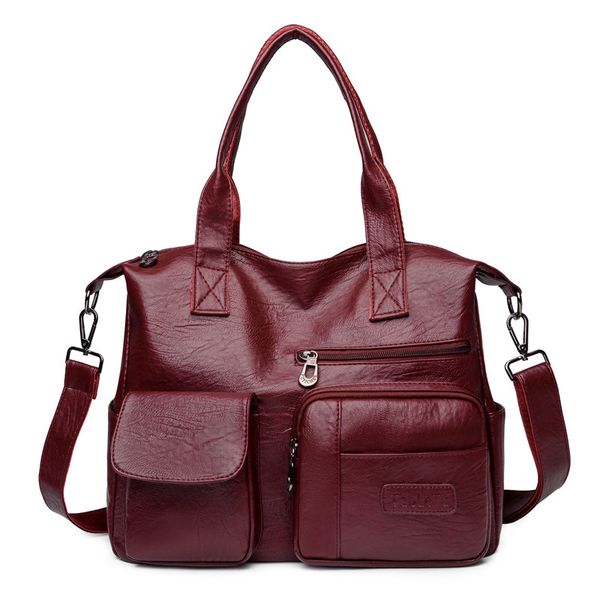 spring and summer 2021 women's pu texture temperament handbag soft leather simple shoulder commuter tote bag
spring and summer 2021 women's pu texture temperament handbag soft leather simple shoulder commuter tote bag