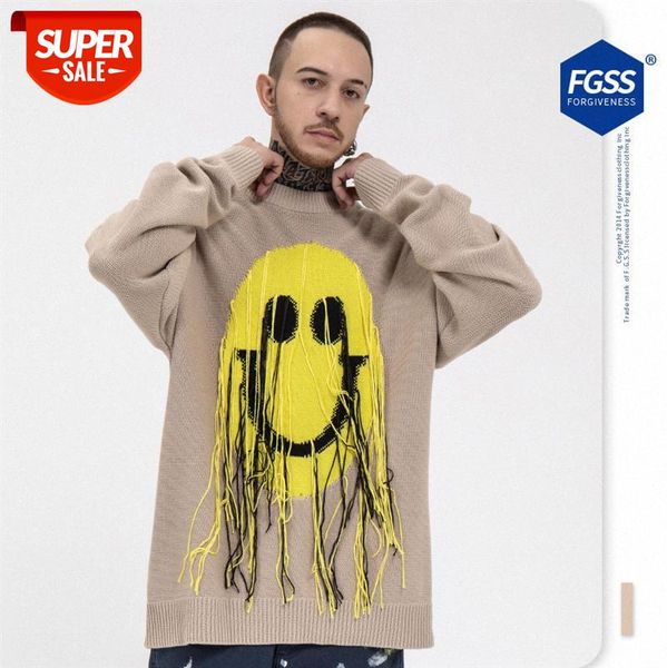 autumn smiling face tassel sweater loose lazy wind all-match men and women #m34k, Black
autumn smiling face tassel sweater loose lazy wind all-match men and women #m34k, Black