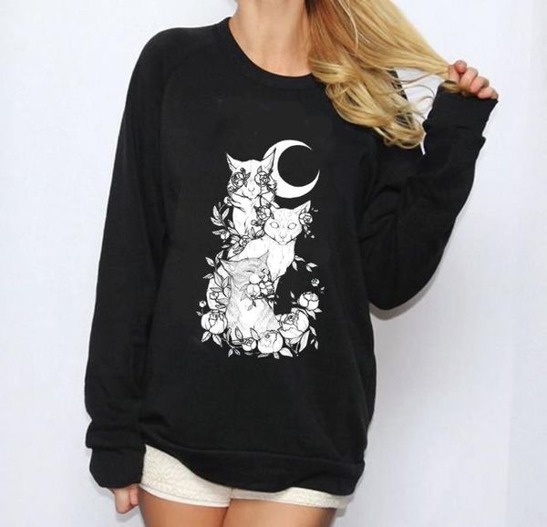 women's hoodies & sweatshirts witch moon with three leopards women sweatshirt flowers graphic sweats halloween casual gothic style aest, Black
women's hoodies & sweatshirts witch moon with three leopards women sweatshirt flowers graphic sweats halloween casual gothic style aest, Black