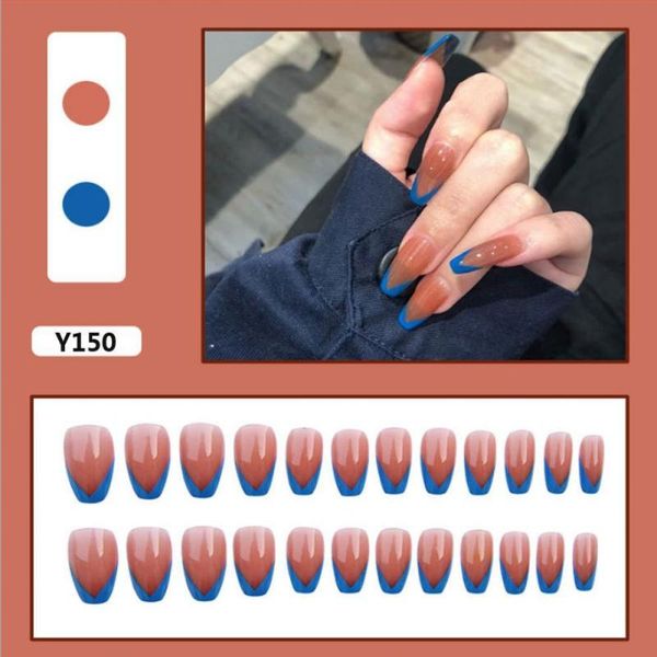 false nails 24pcs/set reusable line fake nail coffin shape mini hypotenuse blue french full cover tips for manicure, Red;gold
false nails 24pcs/set reusable line fake nail coffin shape mini hypotenuse blue french full cover tips for manicure, Red;gold