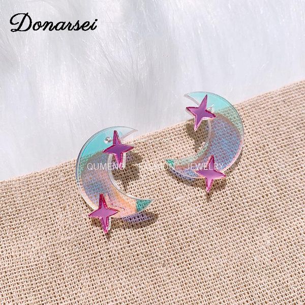 stud donarsei cute moon star earrings for women elegant laser reflective geometric jewelry gift, Golden;silver
stud donarsei cute moon star earrings for women elegant laser reflective geometric jewelry gift, Golden;silver