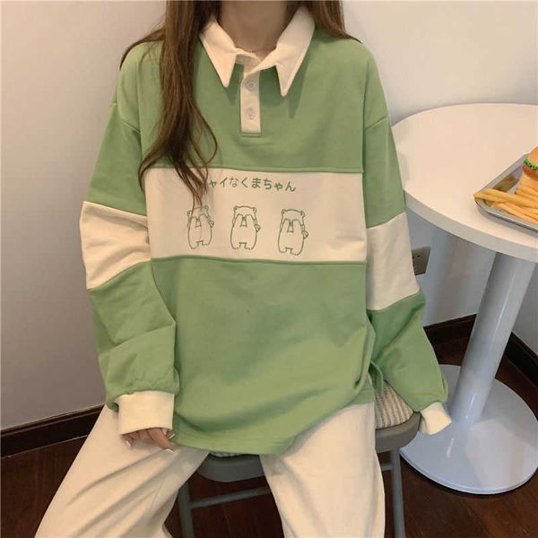 vintage polo collar letters print oversized sweatshirt women girls harajuku autumn korean kawaii clothes pullovers 210930, Black
vintage polo collar letters print oversized sweatshirt women girls harajuku autumn korean kawaii clothes pullovers 210930, Black