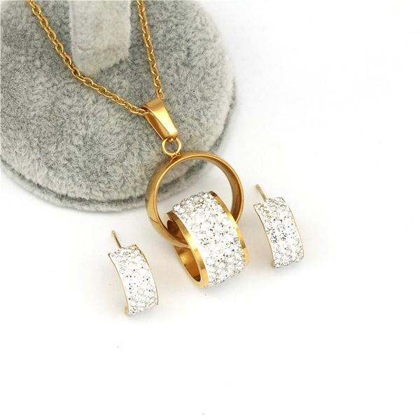 earrings & necklace stainless steel jewelry sets fashion party wedding set for women, Silver
earrings & necklace stainless steel jewelry sets fashion party wedding set for women, Silver