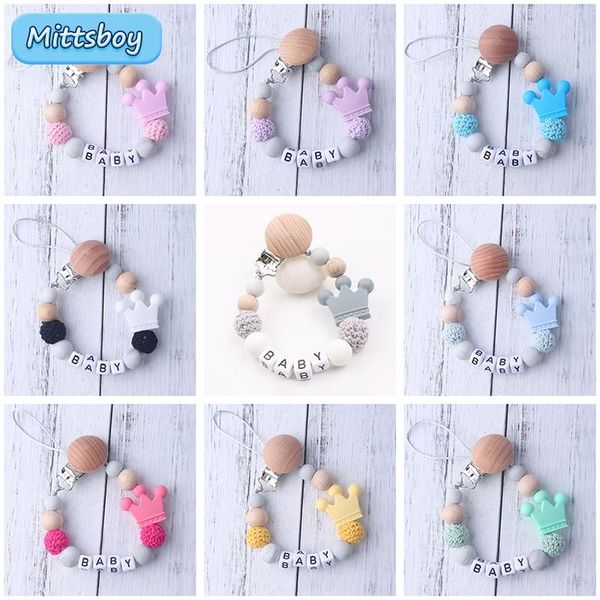 pacifiers# personalized name handmade beech pacifier clips holder chain silicone crown chains baby teether teething gift
pacifiers# personalized name handmade beech pacifier clips holder chain silicone crown chains baby teether teething gift