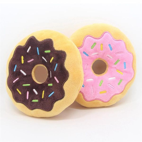 cat toys dog chew toy creative doughnut interactive pet bite sound